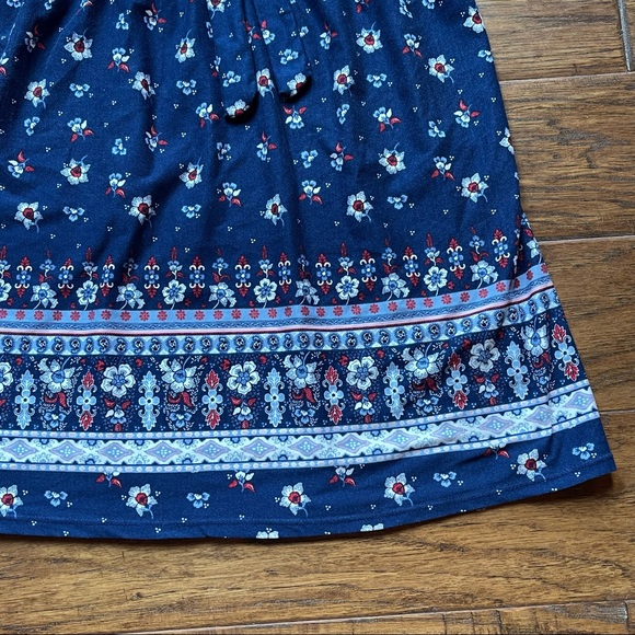 No Boundaries strapless red white & blue floral mini dress size XL (jrs) - Picture 12 of 13